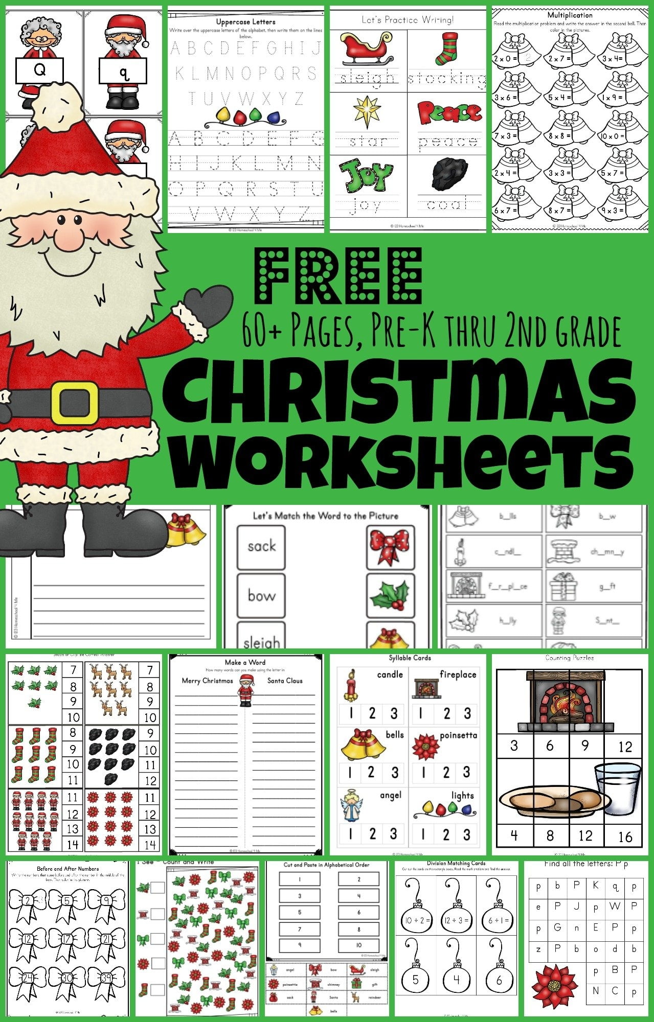 Free Printable Christmas Reading Worksheets