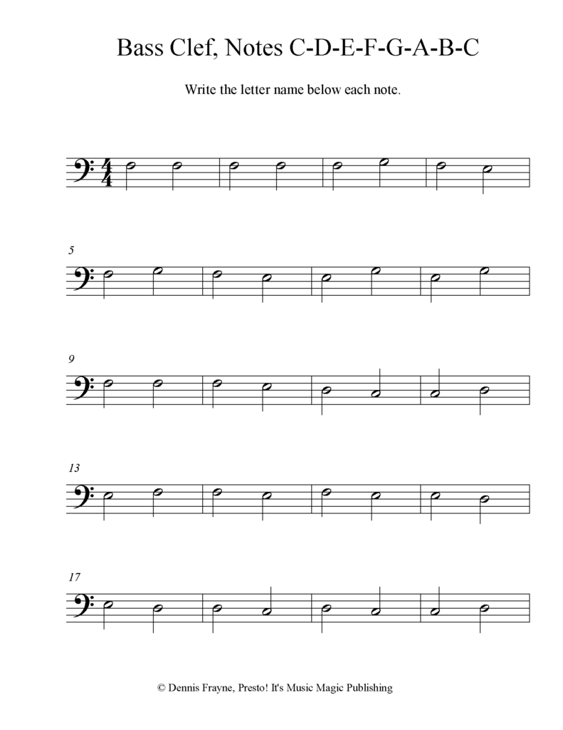 FREE Printable Music Note Naming Worksheets Presto It s Music Magic Publishing