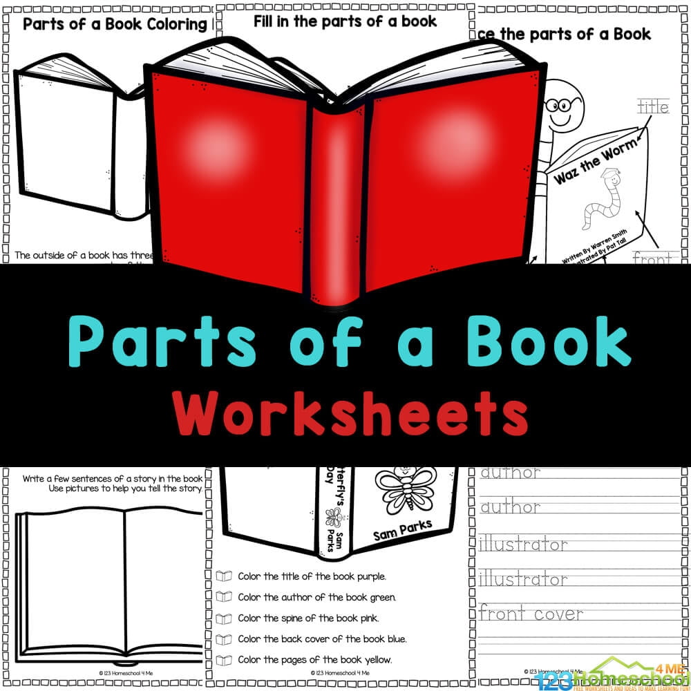 FREE Printable Parts Of A Book Worksheets