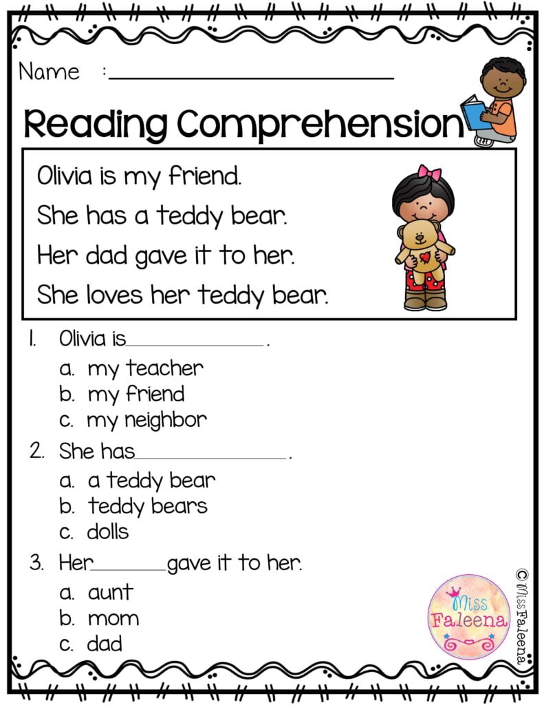 Free Reading Comprehension Kindergarten Reading Worksheets Reading Comprehension Reading Comprehension Kindergarten