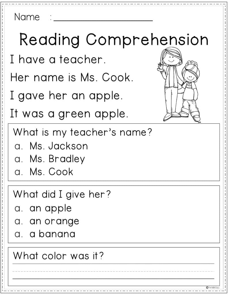Free Reading Comprehension Kindergarten Reading Worksheets Reading Comprehension Worksheets 1st Grade Reading Worksheets