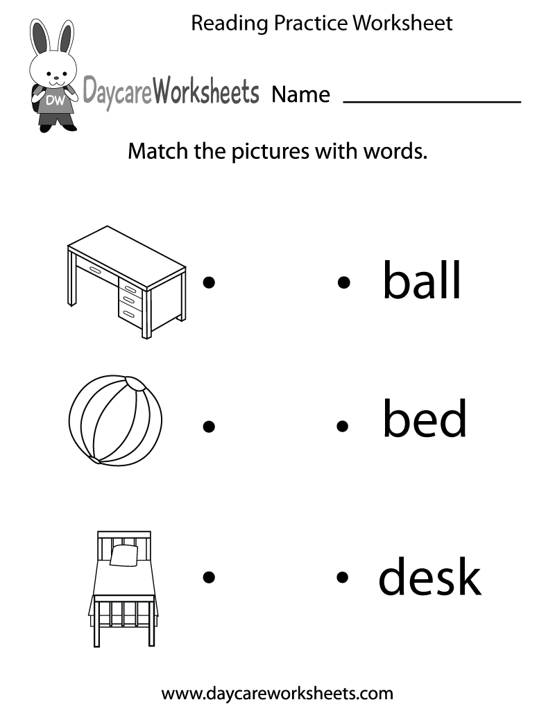 Free Kindergarten Printable Worksheets Reading