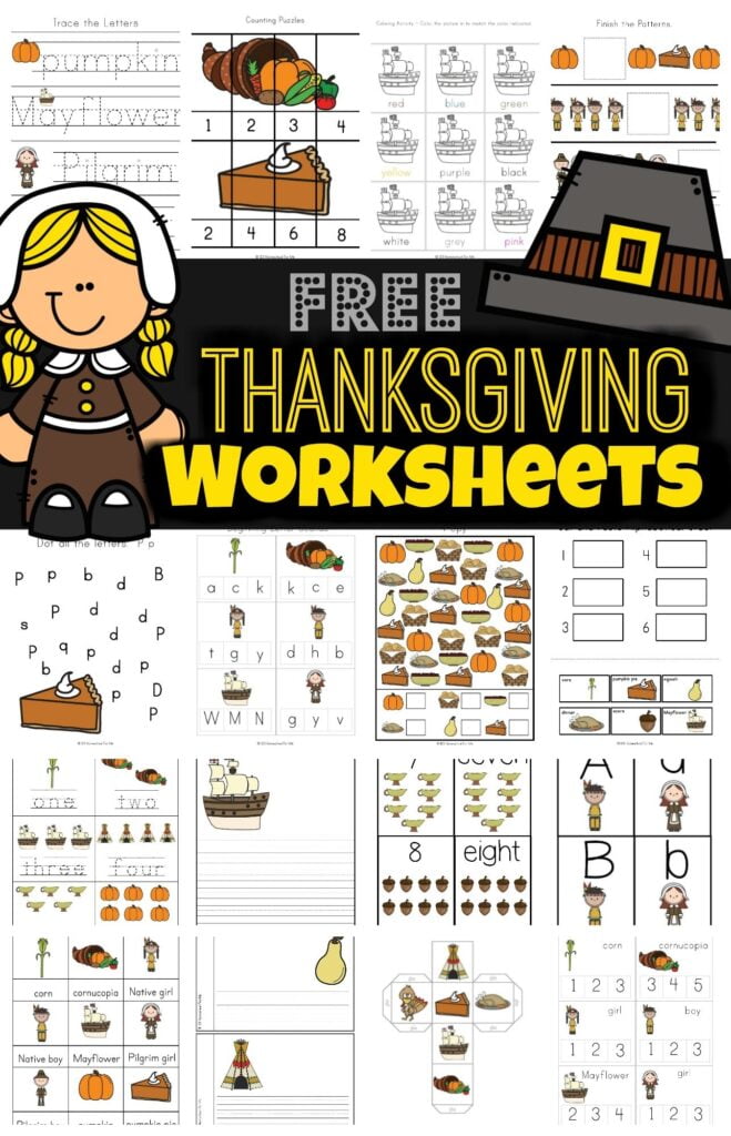 FREE Thanksgiving Worksheets For Kids