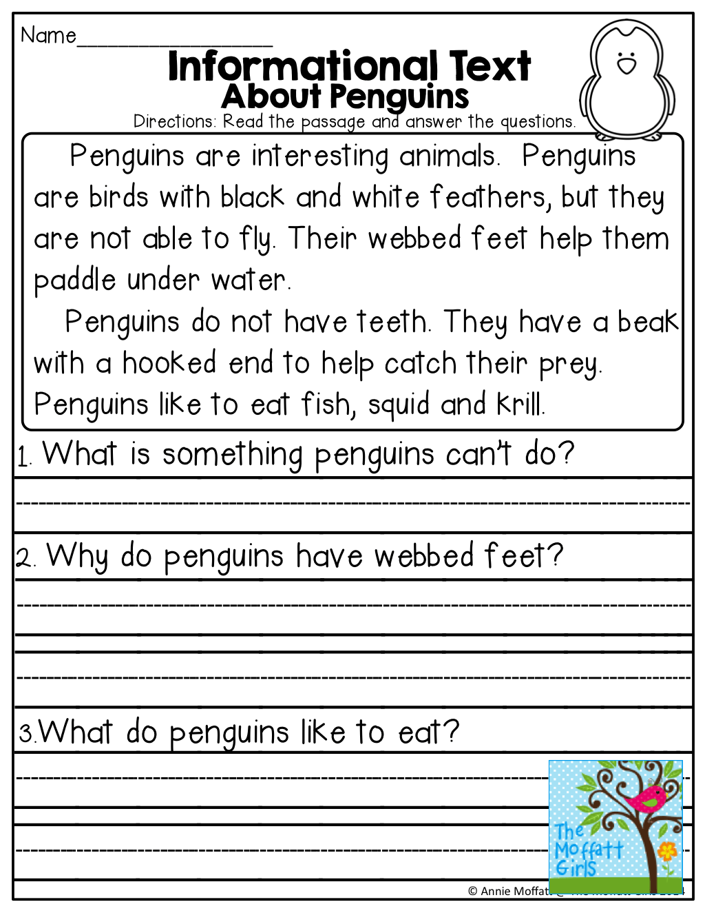 Reading Informational Text Worksheets