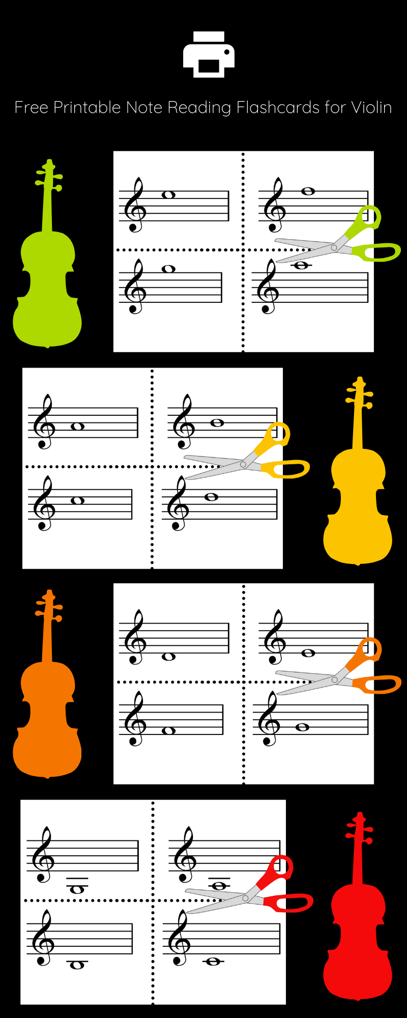 Note Reading Flashcards Free Printable Learning Music Notes Music Flashcards Violin Beginner Learning