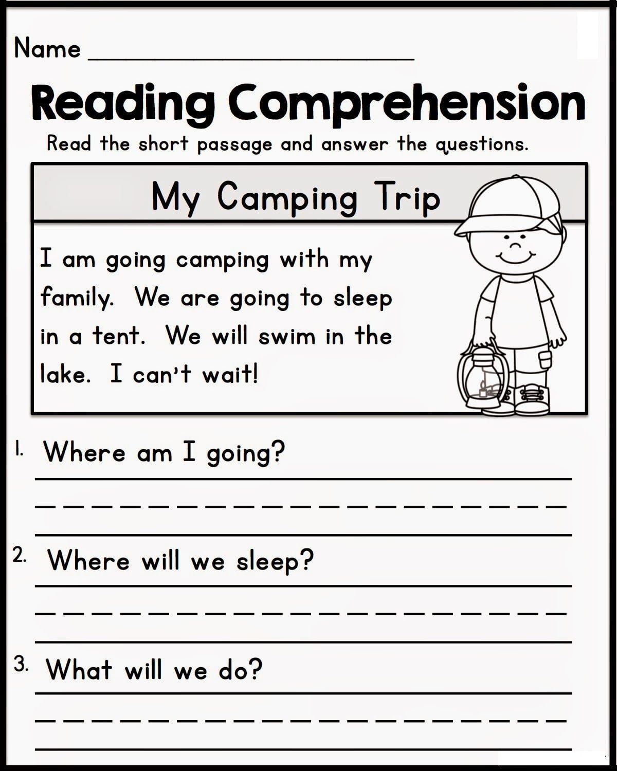 Free First Grade Printable Reading Worksheets