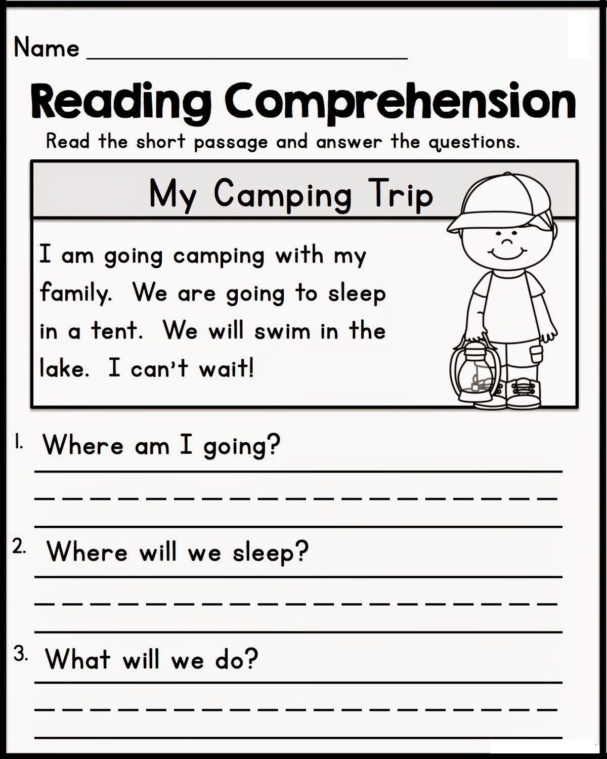 Reading Worksheets For First Grade Free Printables