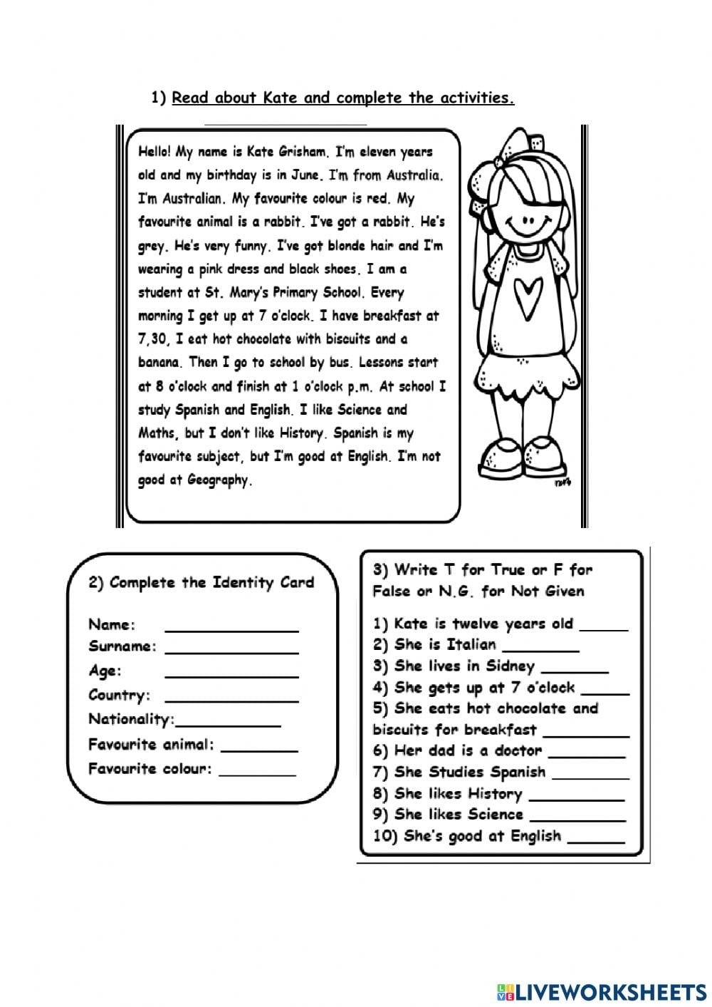 Reading Worksheets For 4th Grade