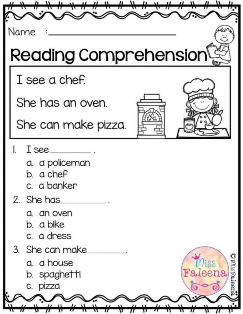 Reading Comprehension Online Exercise For Grade 1