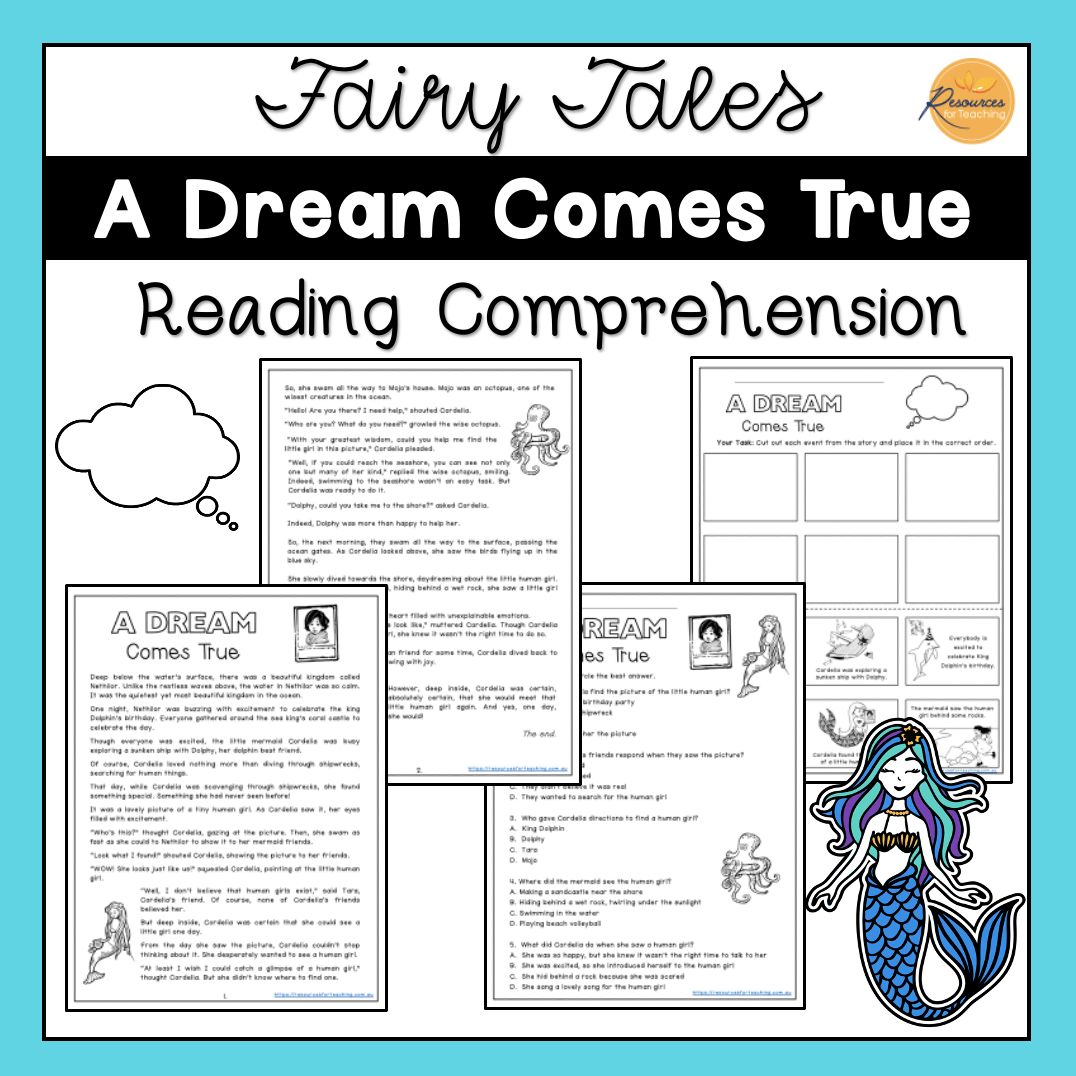 Printable Fairy Tales And Reading Comprehension Worksheets