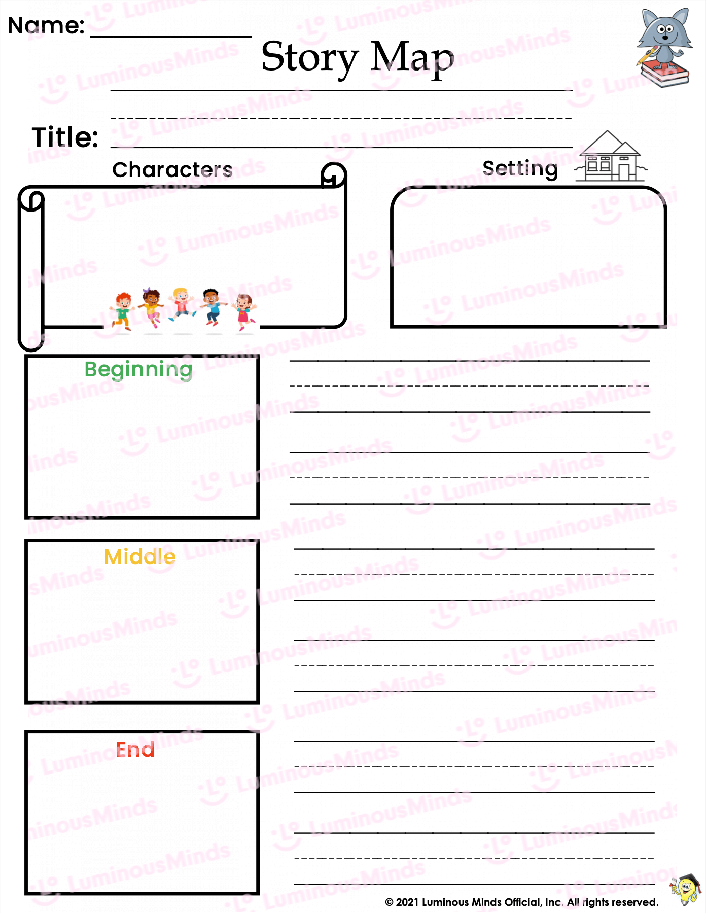 Reading Comprehension Worksheets Primary Story Map