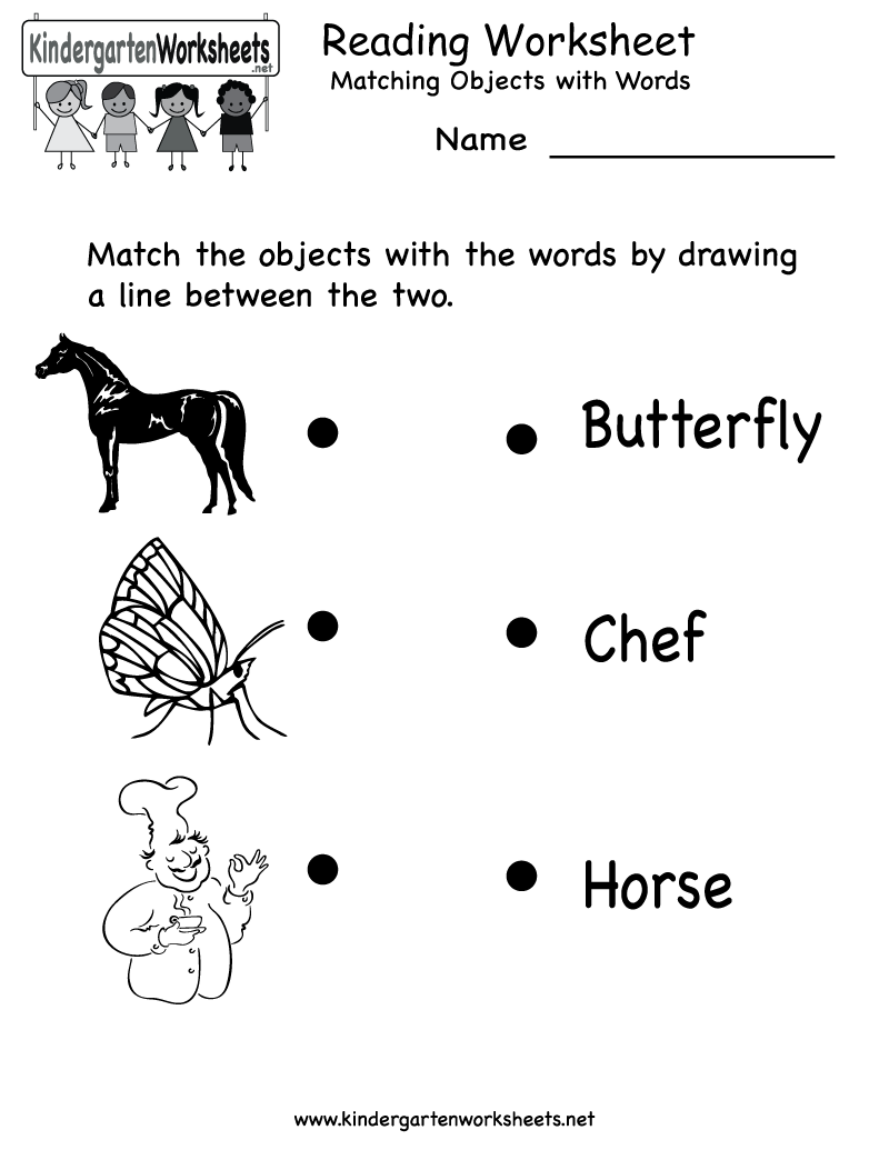 Free Printable Worksheets For Kindergarten Reading