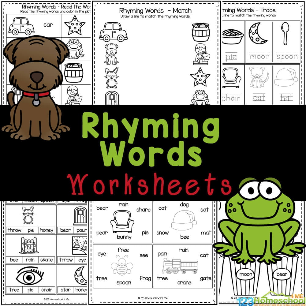 One-page Reading Printable Worksheet First Grade Rhyming Words