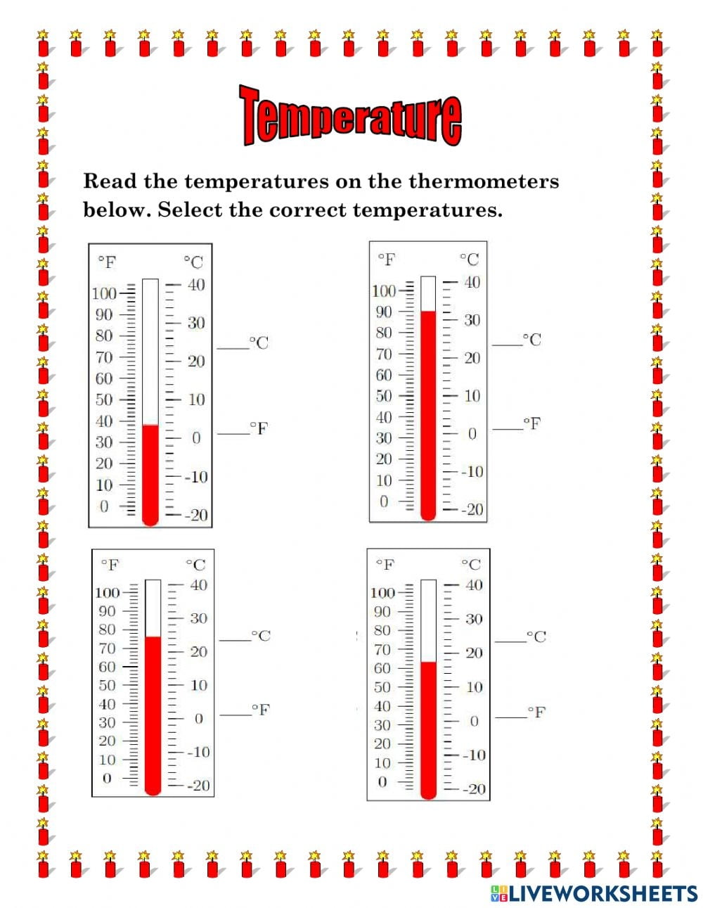 Reading A Thermometer Worksheet Pdf