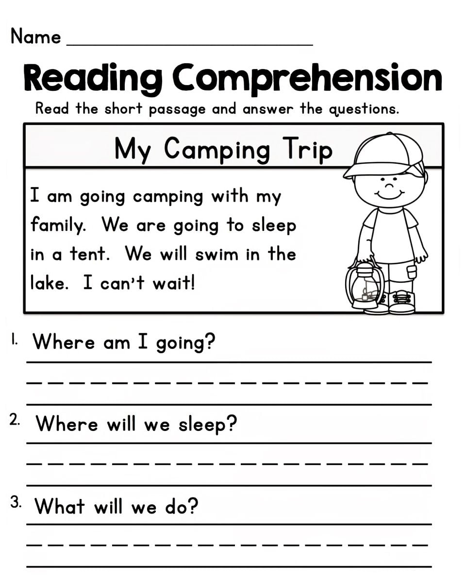 Free Reading Worksheets For Kindergarten And First Grade