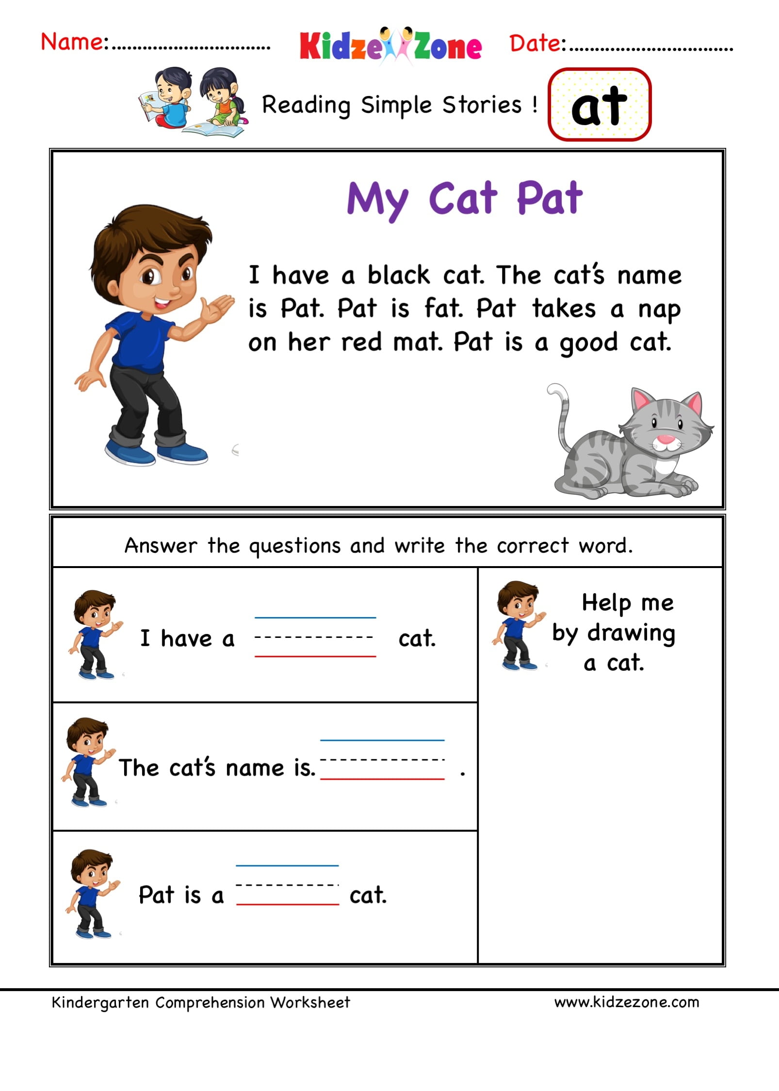 Preschool Reading Comprehension Worksheets Pdf