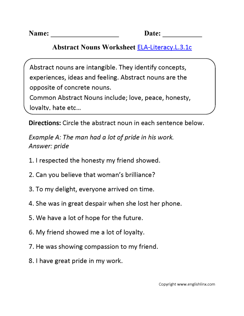 English Worksheets 3rd Grade Common Core Worksheets