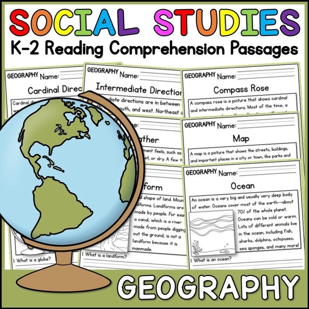 Geography Reading Comprehension Worksheets Pdf