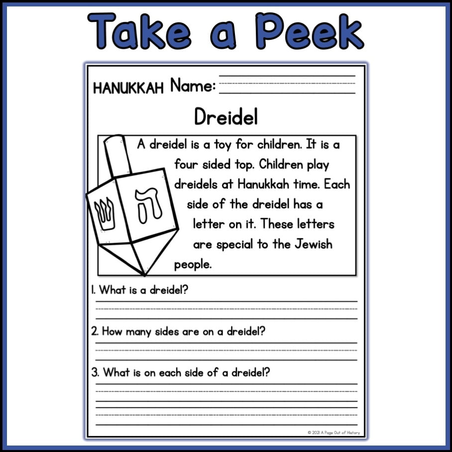 Hanukkah Holidays Reading Comprehension Passages K 2 Made By Teachers