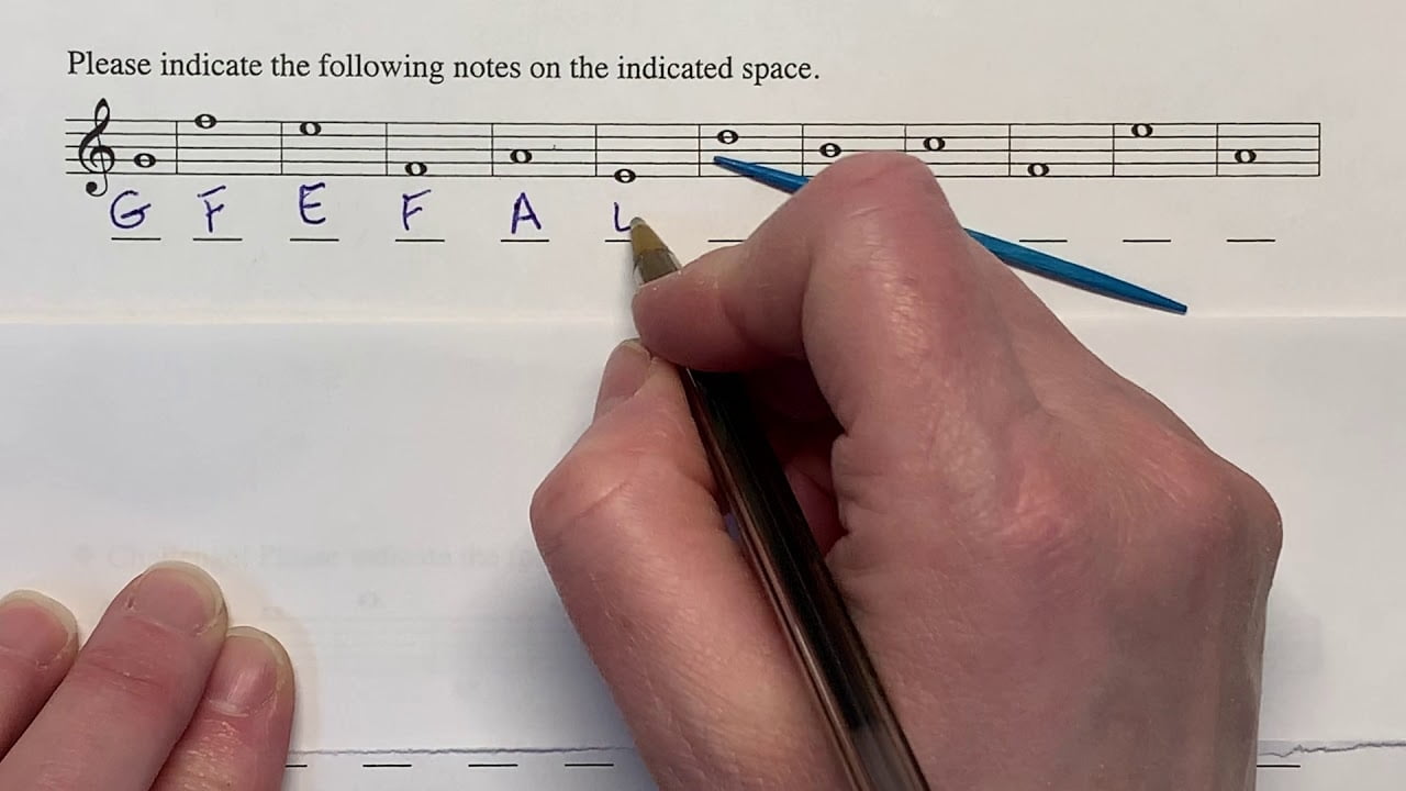 Lesson 5 Note Reading Worksheet Treble Staff Practice YouTube