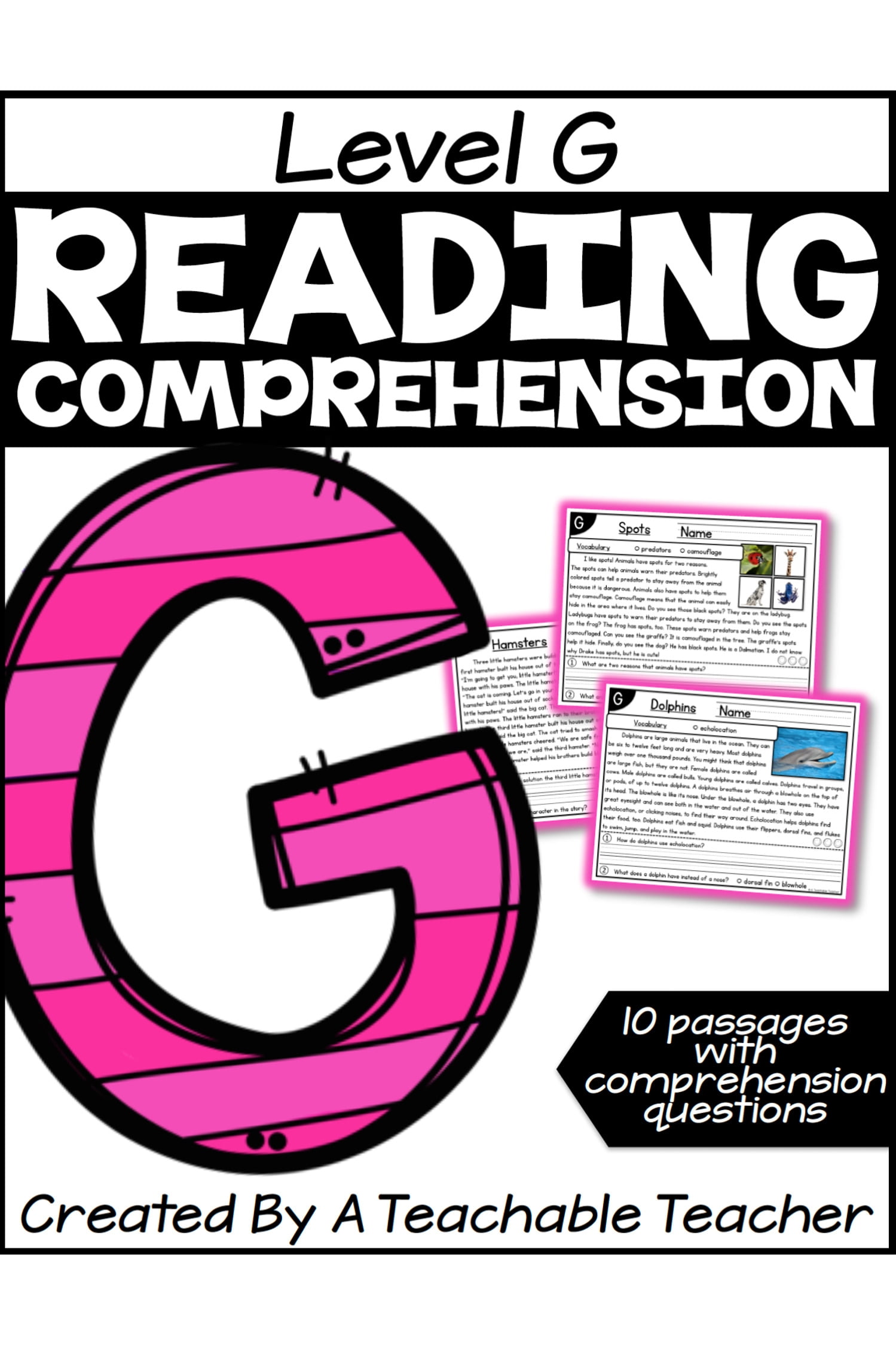 Level G Reading Comprehension Passages And Questions A Teachable Teacher