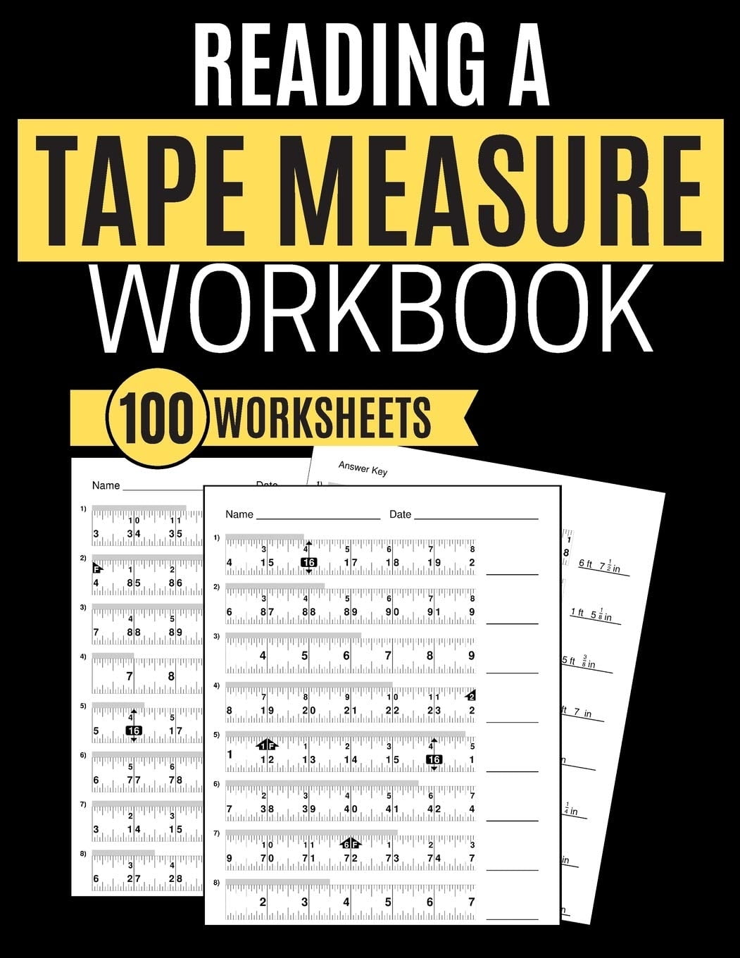 Reading A Tape Measure Workbook 100 Worksheets Learning Kitty 9781705412466 Books Amazon ca