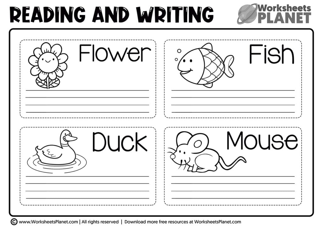 Reading And Writing Worksheets For Kids Ready To Print