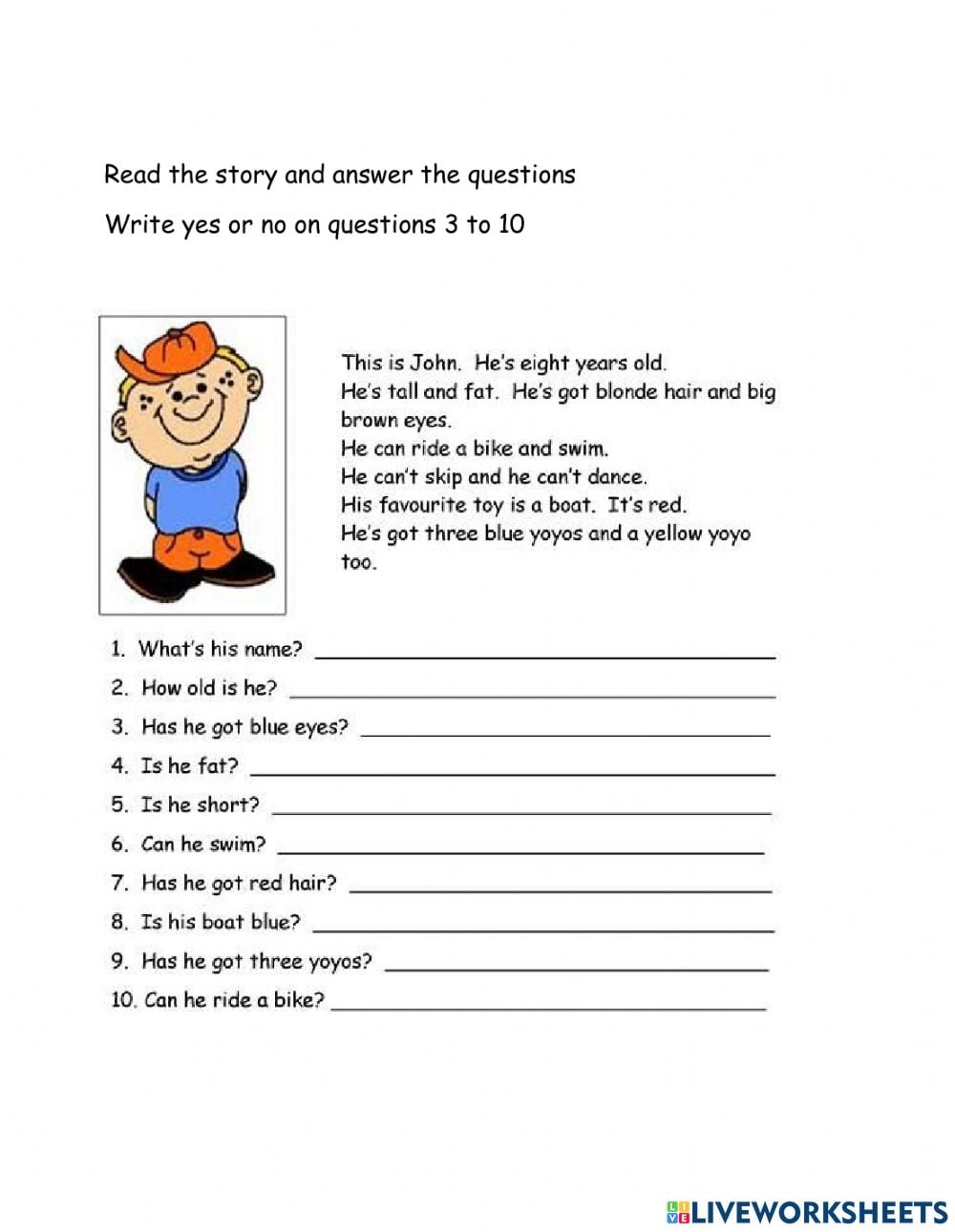 Reading Comprehension 2nd Grade Worksheets