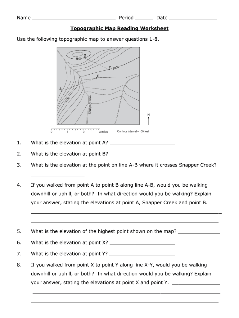 Topographic Map Reading Worksheet Answer Key Pdf Fill Out Sign Online DocHub