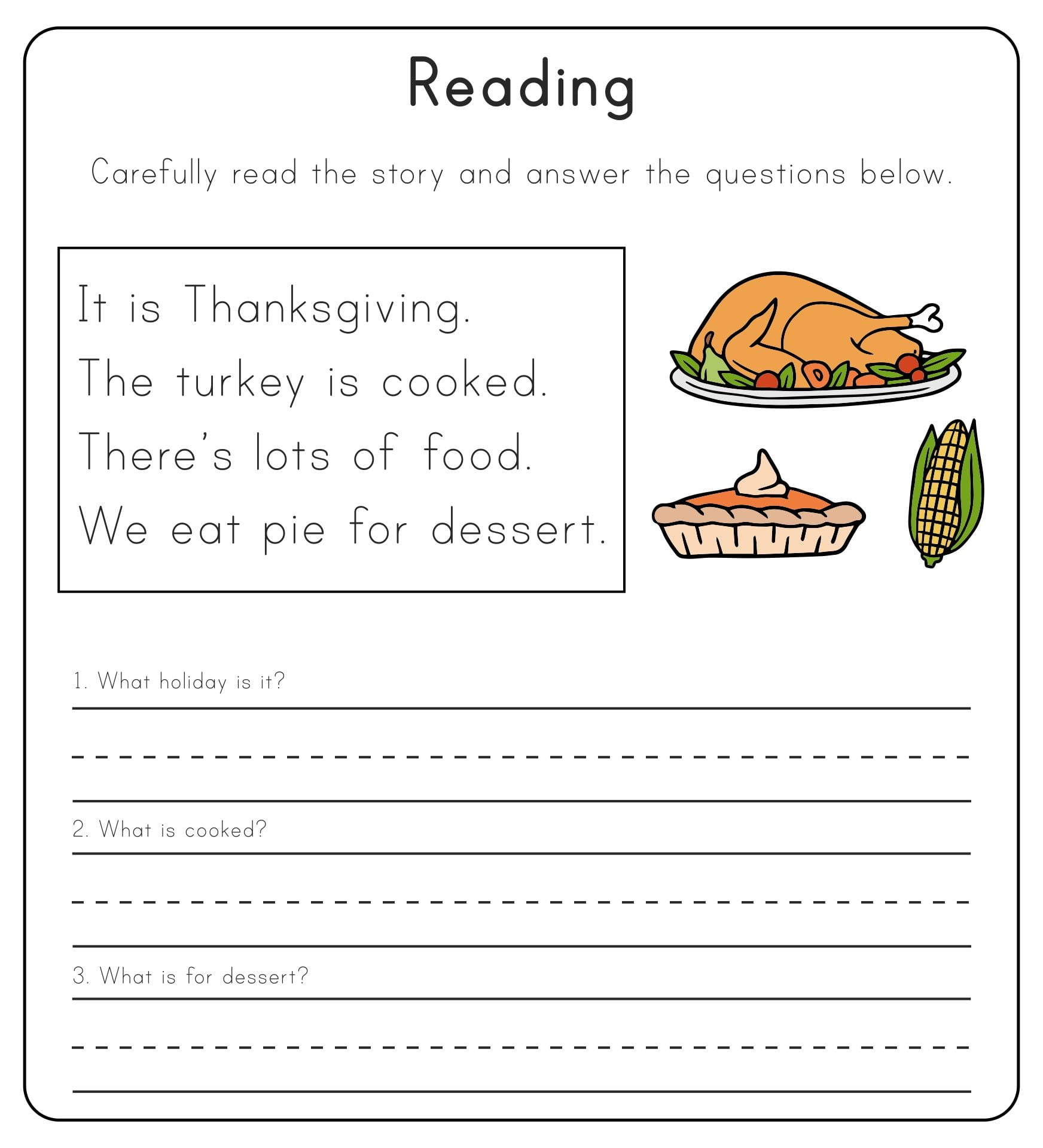 10 Best 3rd Grade Worksheets Free Printable Thanksgiving Printablee