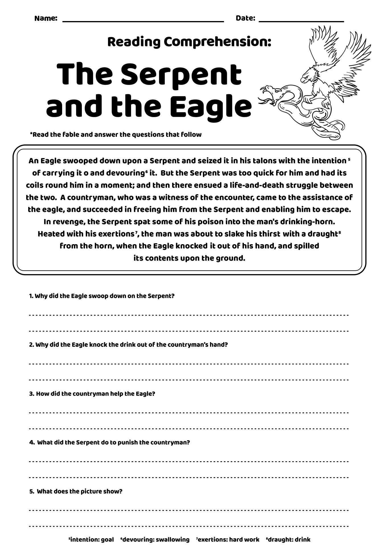 Printable Fourth Grade 4th Grade Reading Worksheets