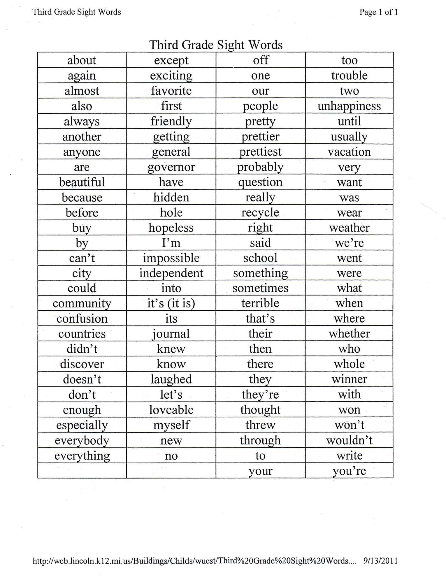 3rd Grade Reading Vocabulary Worksheets Free Printable