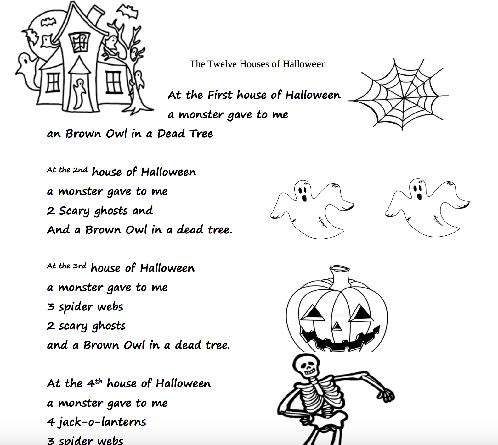Free Printable Halloween Reading Worksheets