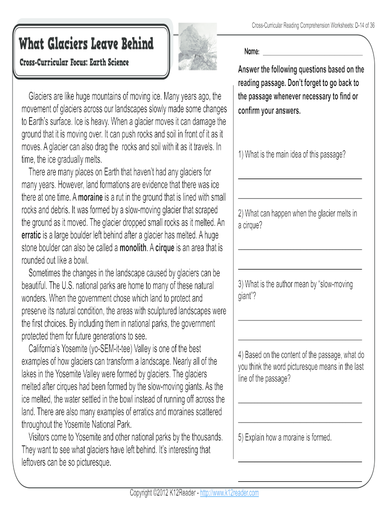 Free Printable Reading Comprehension Worksheets Grade 4 Reading 