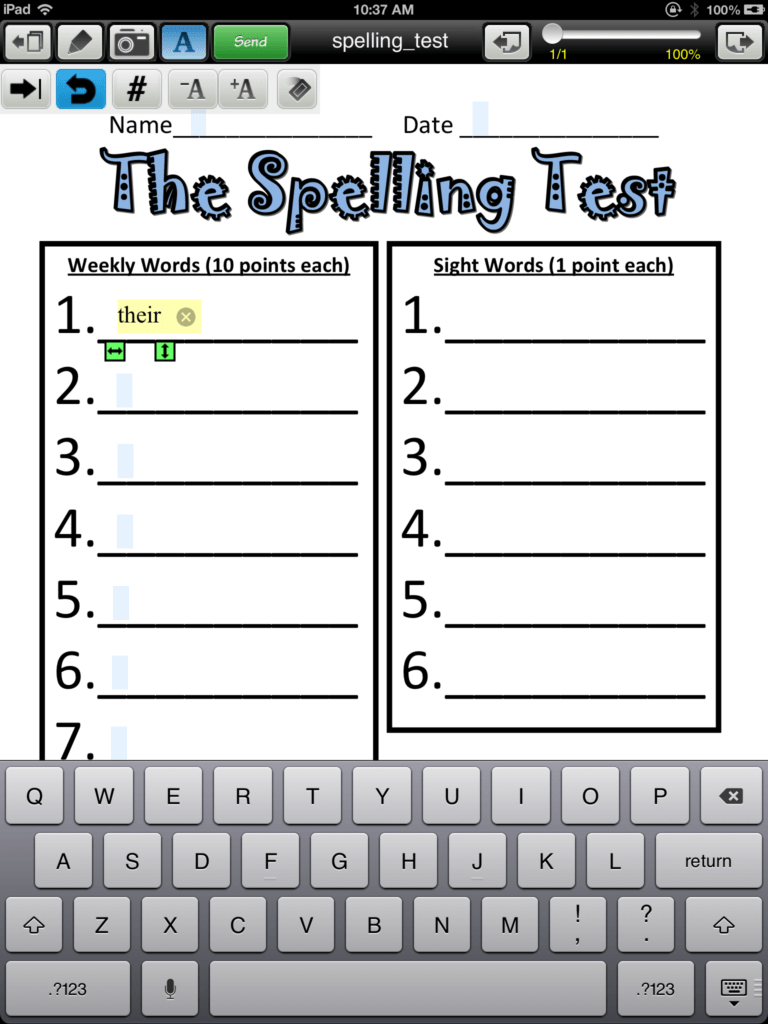 Adapting Worksheets For Students With Poor Handwriting Using Your IPad OT s With Apps Technology