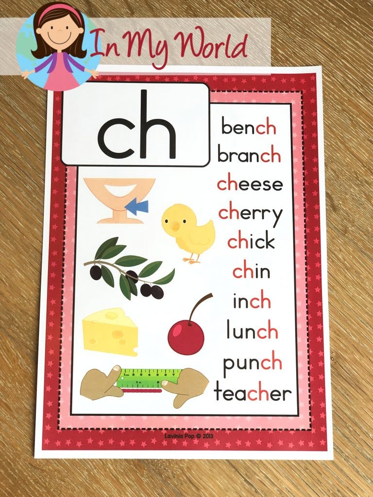 FREE CH Digraph Printable Activities Worksheets In My World