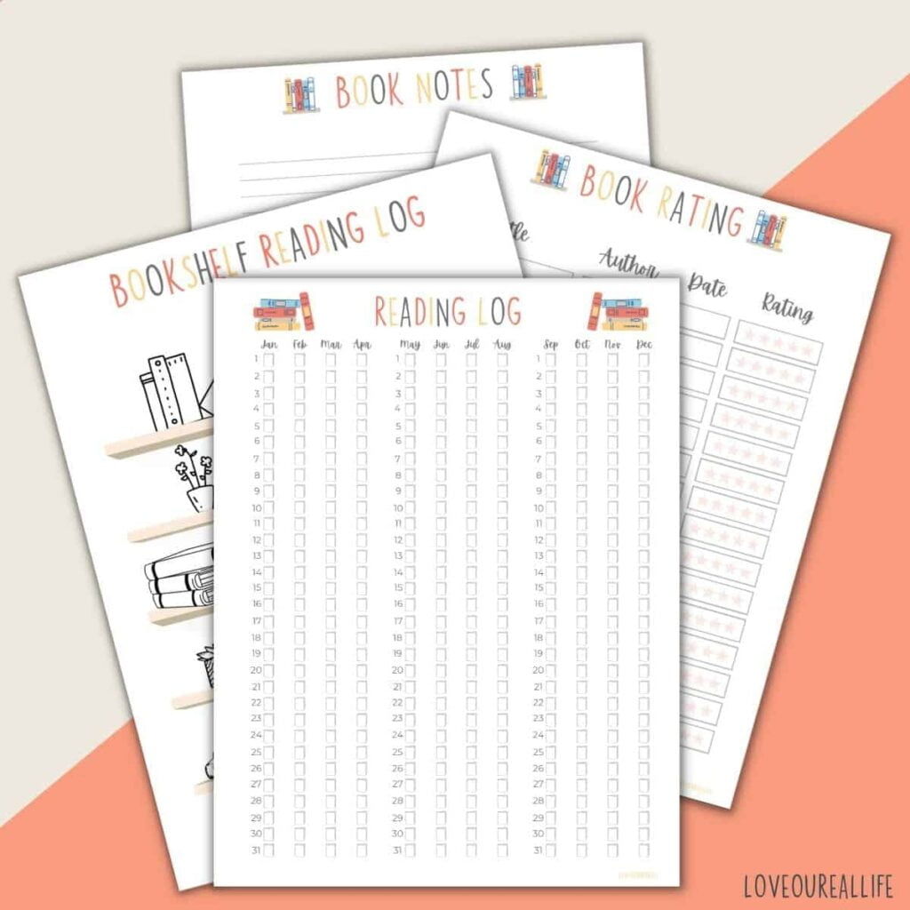 Free Printable Reading Tracker Reading Log Template Love Our Real Life