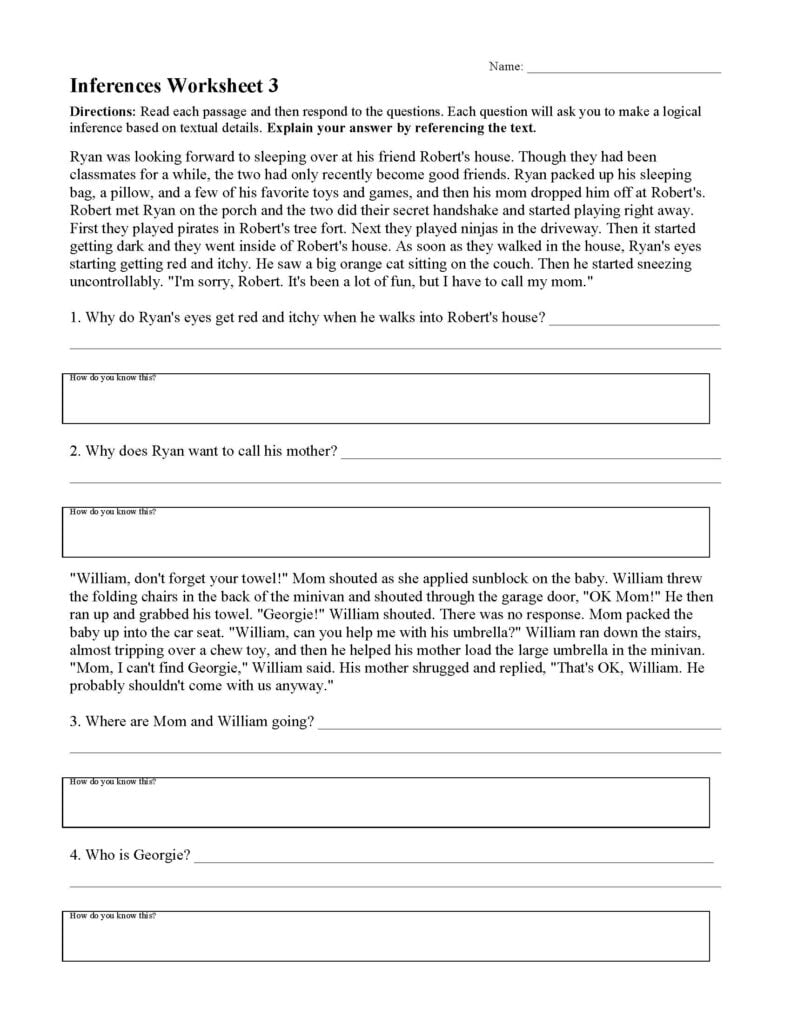 Free Reading Comprehension Ks3 Worksheets Printable - Reading Worksheet ...