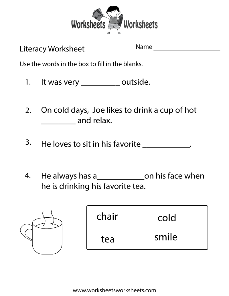 Kindergarten Worksheets Kindergarten Literacy Worksheet Free Printab Kindergarten Literacy Worksheets Literacy Worksheets Kindergarten Worksheets Printable