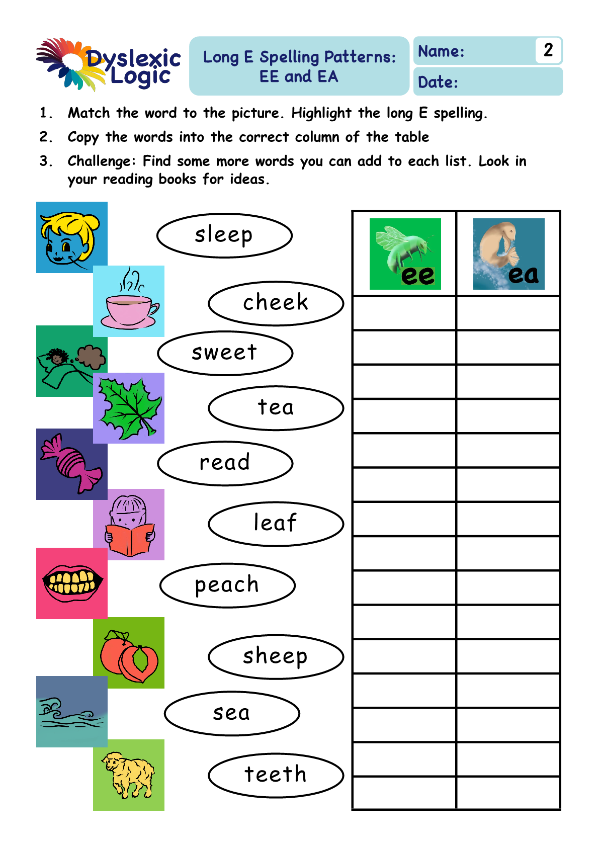 Printable Phonics Support Resources Dyslexic Logic