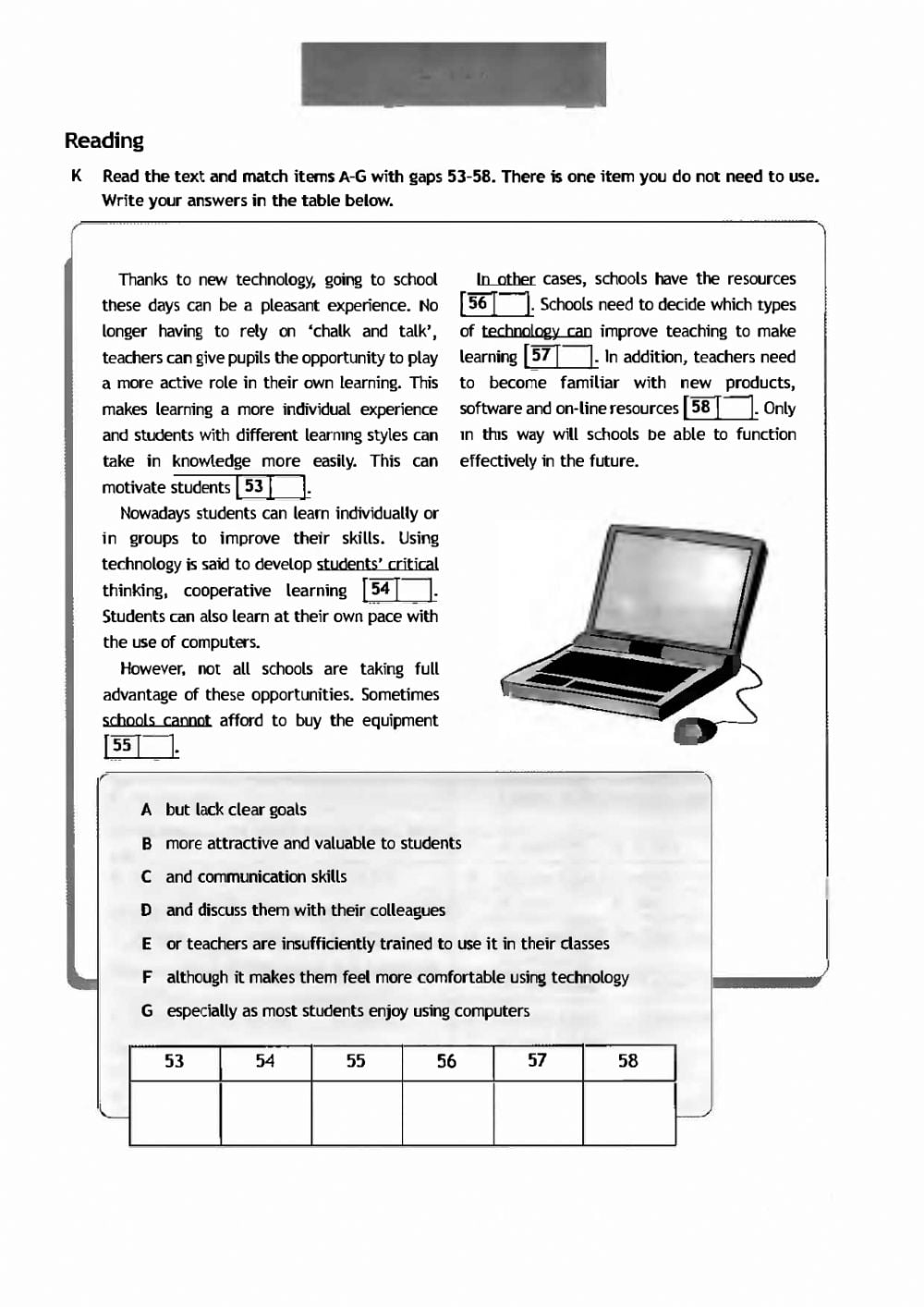 Reading Comprehension Grade 10 Worksheet