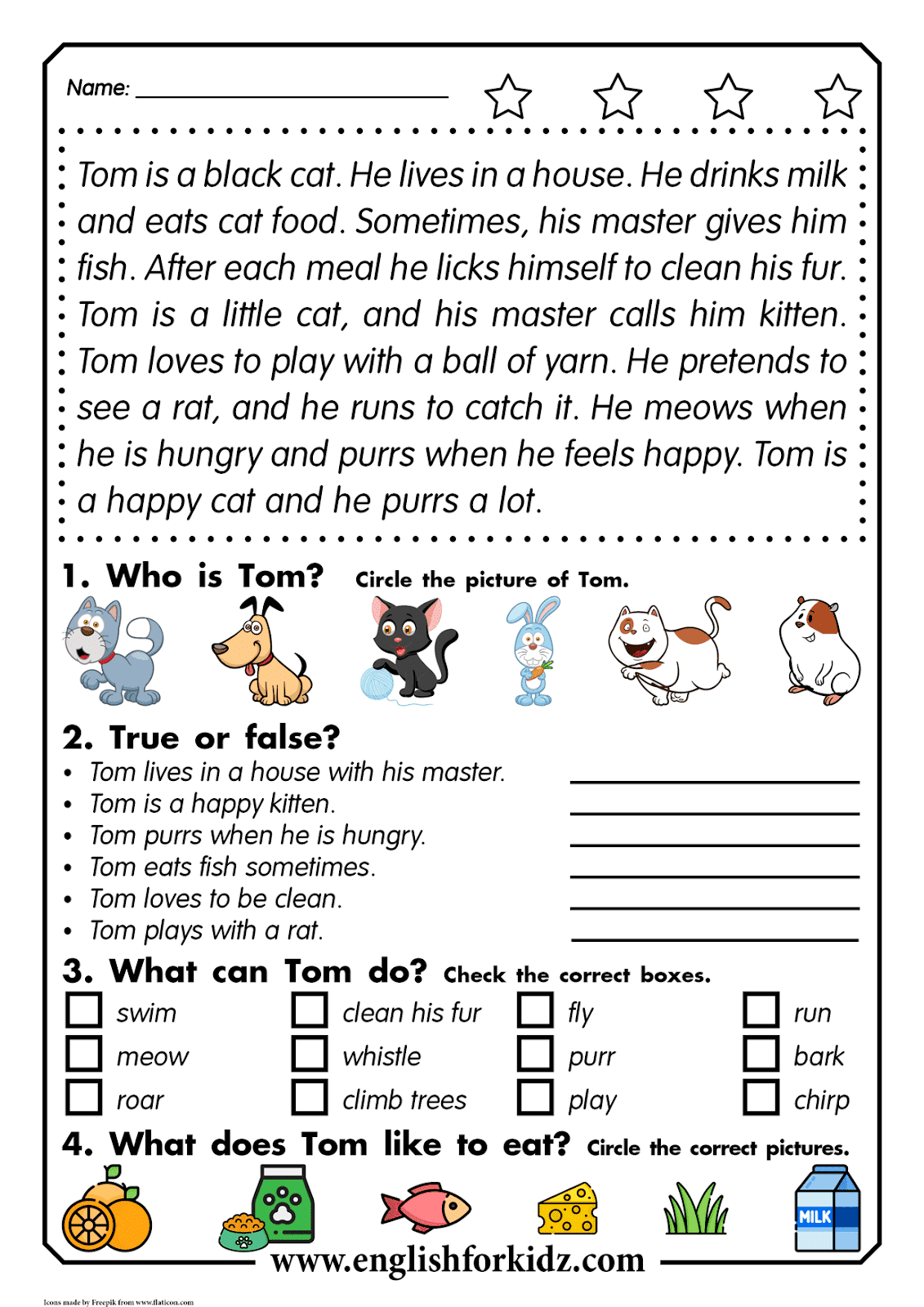Third Grade Free Printable Reading Comprehension Worksheets For 3rd Grade