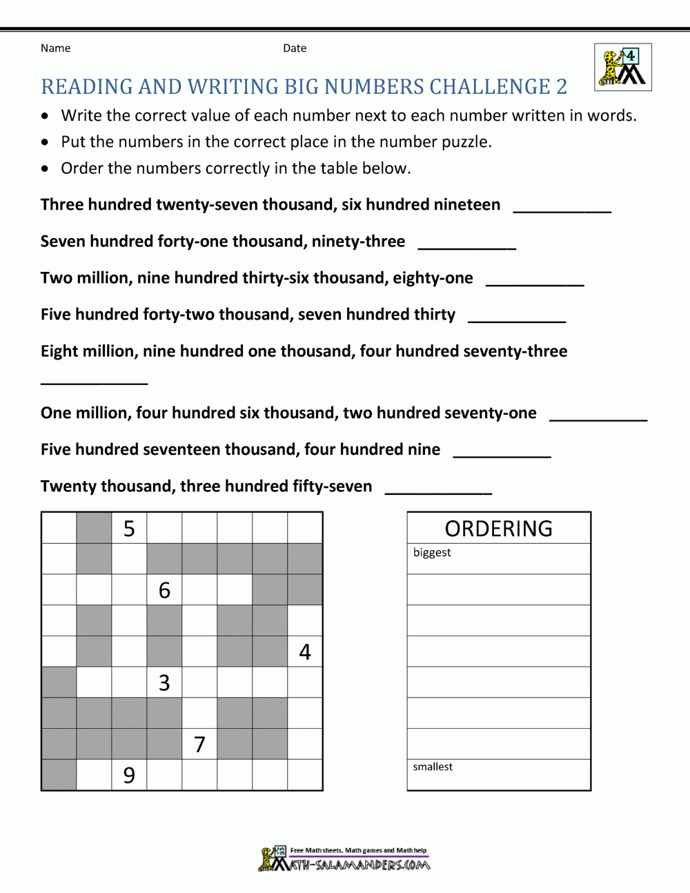 Printable Math And Reading Worksheets