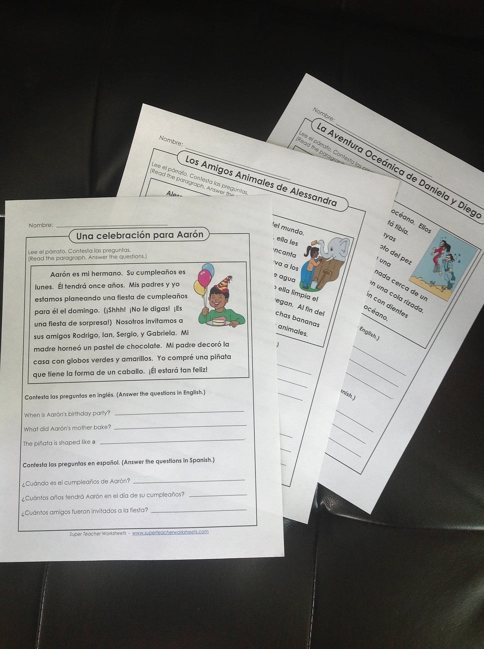 Printable Esl Worksheets For Spanish Speakers Reading Comprehension