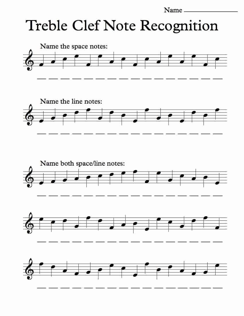 Free Printable Music Note Reading Worksheets