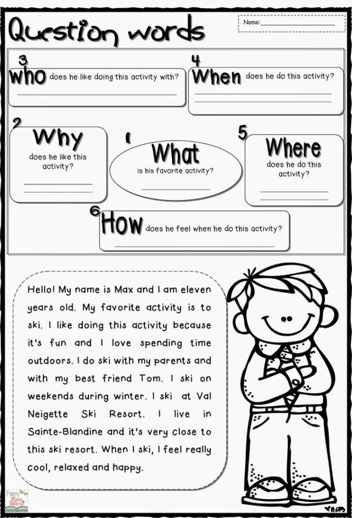 WH Question Worksheets Reading Comprehension Worksheets First Grade Reading Comprehension First Grade Reading