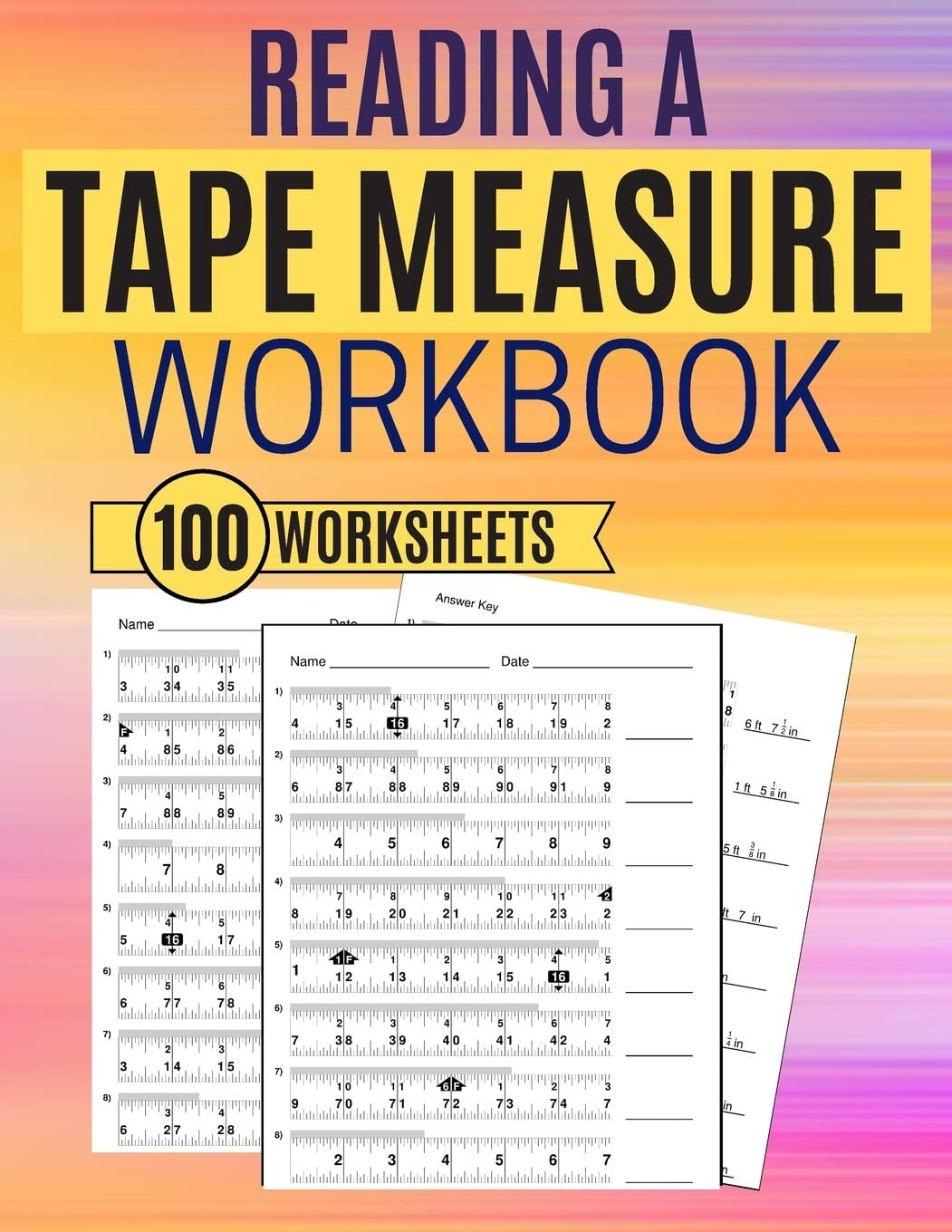 Reading A Tape Measure Worksheets