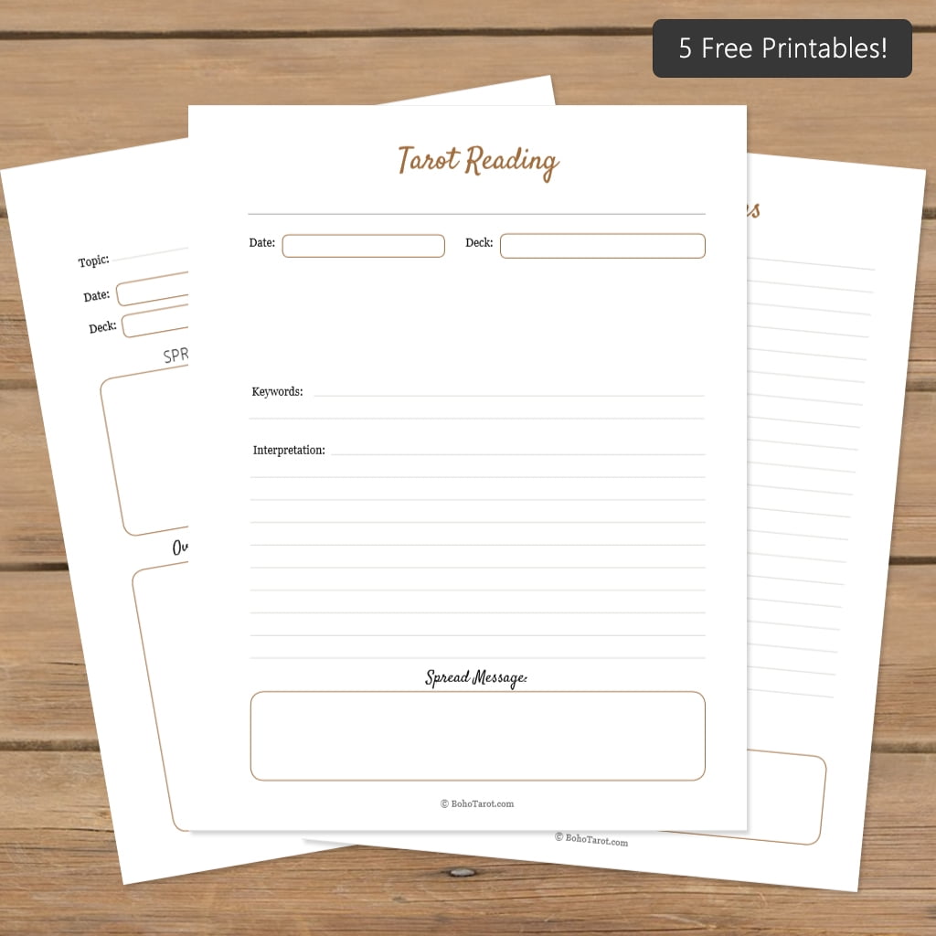 Free Printable Tatot Reading Worksheet