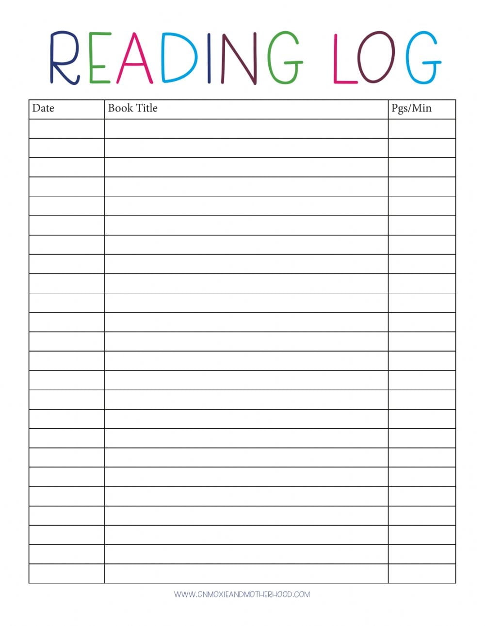 Reading Log Worksheets - Reading Worksheet Printable