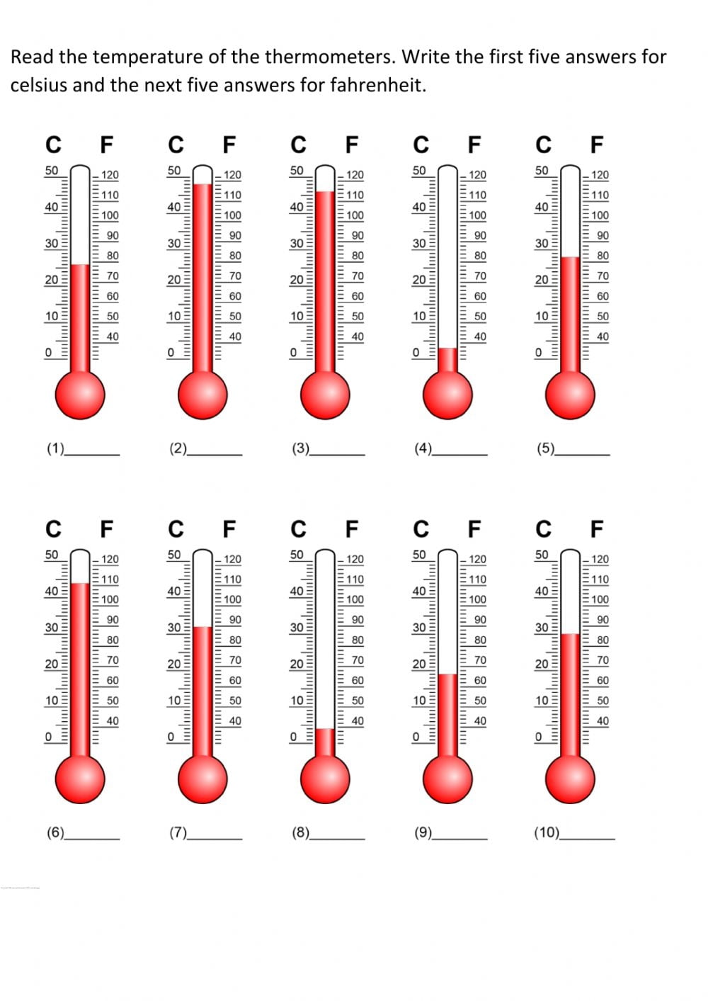 Temperature Interactive Activity